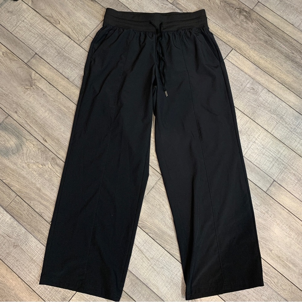 Apana Black Wide Leg Track Pants